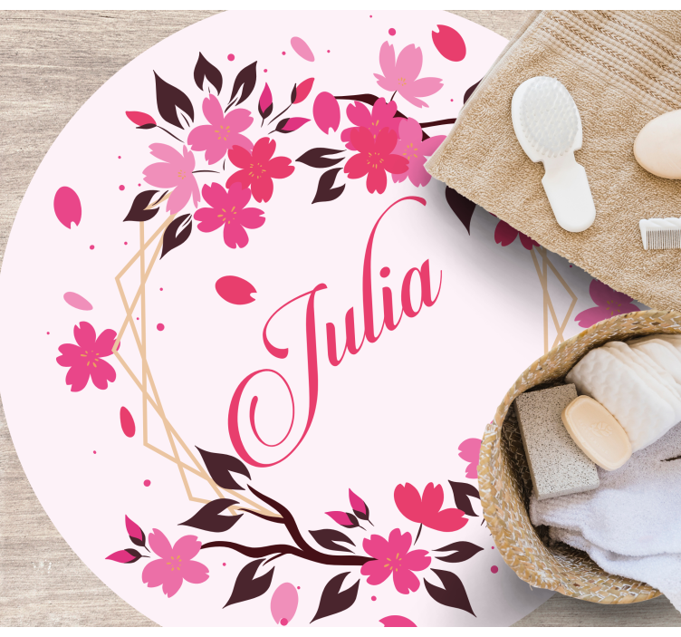 Covor vinil dormitor coroană botanică cu nume - TenStickers