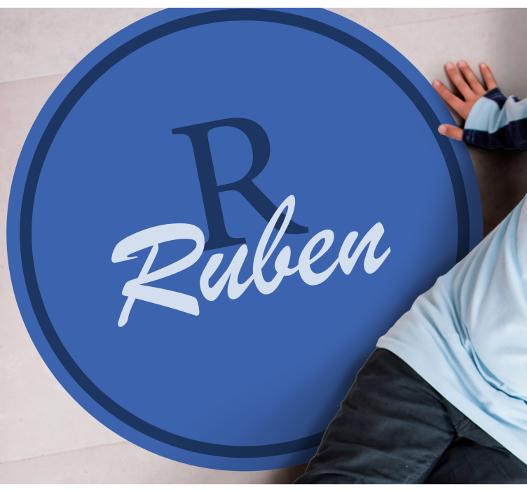 Covor de vinil cu nome cerc personalizat - TenStickers