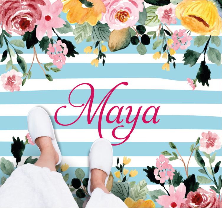 Covor vinil dormitor design botanic personalizat - TenStickers