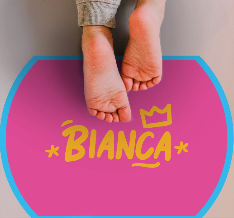 Covor de vinil cu nome covoare albastre cu margine și nume - TenStickers