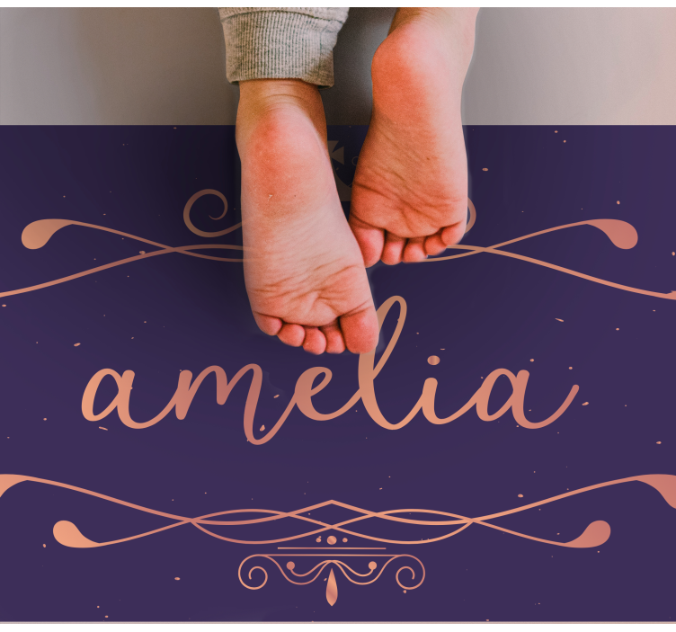 Covor de vinil cu nome covoraș cu nume personalizat - TenStickers