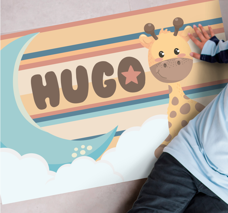 Covor de vinil cu nome design de girafă - TenStickers