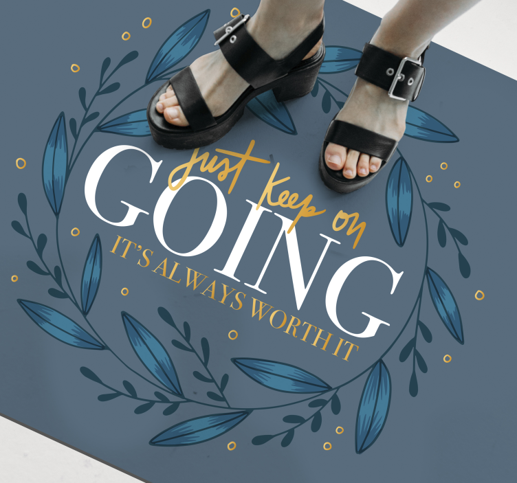 Covoare de vinil cu fraze continuă pur și simplu - TenStickers