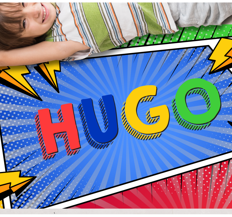 Alții covor de vinil nume colorat cu lumini - TenStickers