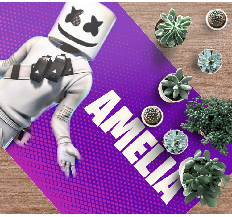 Covor de vinil Adolescenți figurină dj cu nume - TenStickers