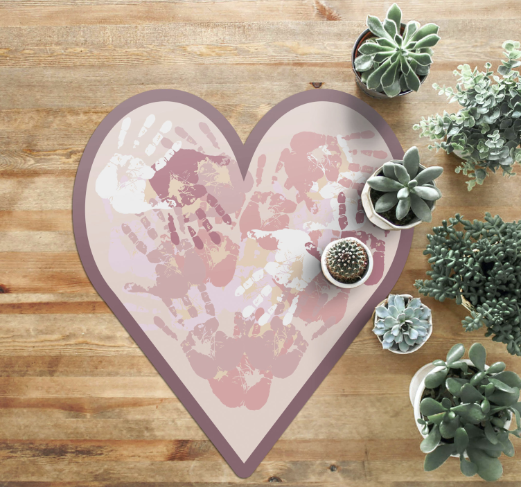 Covor de vinil cu nome inimă personalizată - TenStickers