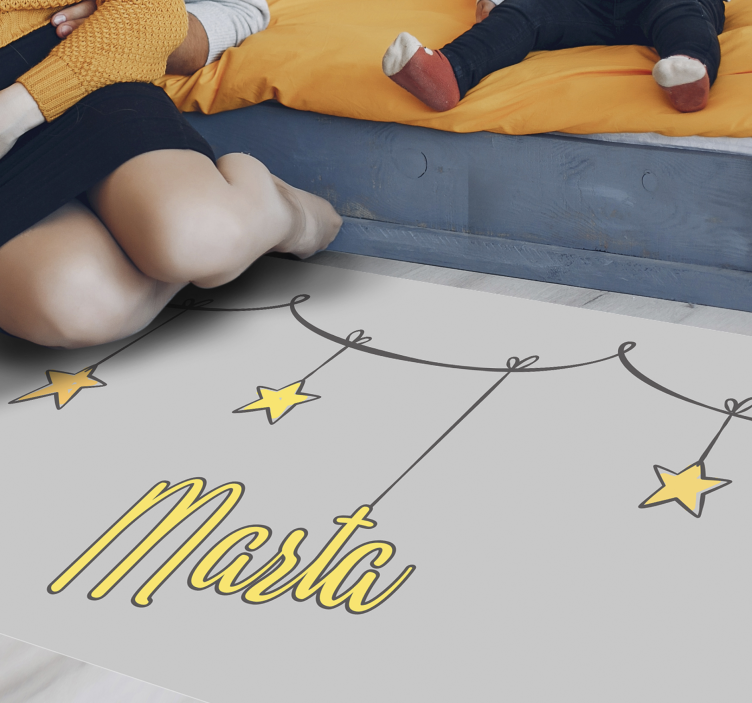 Covor de vinil cu nome înstelat personalizat - TenStickers