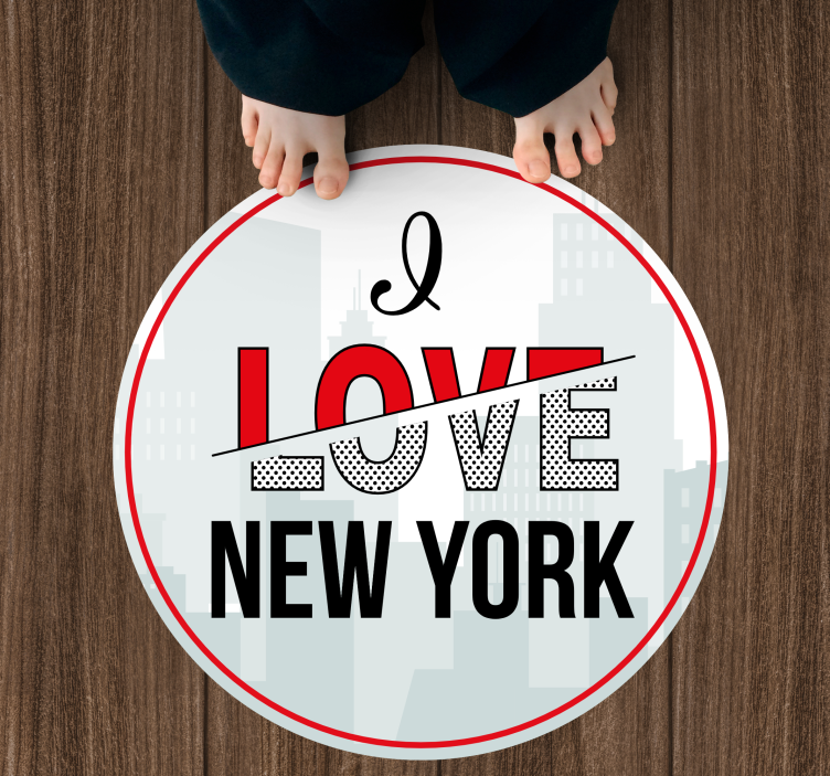 Covoare de vinil cu fraze iubesc new york-ul - TenStickers