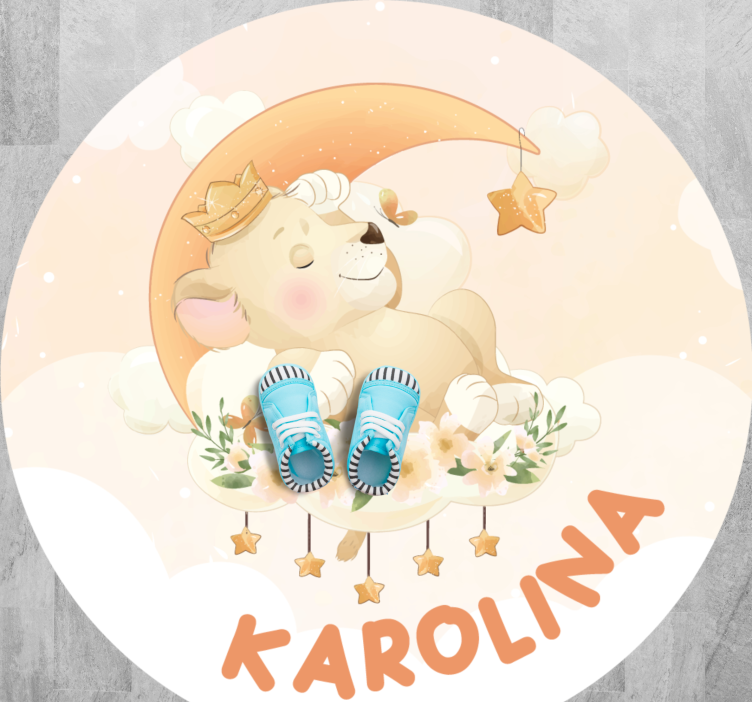 Covor de vinil cu nome leu somnoros - TenStickers