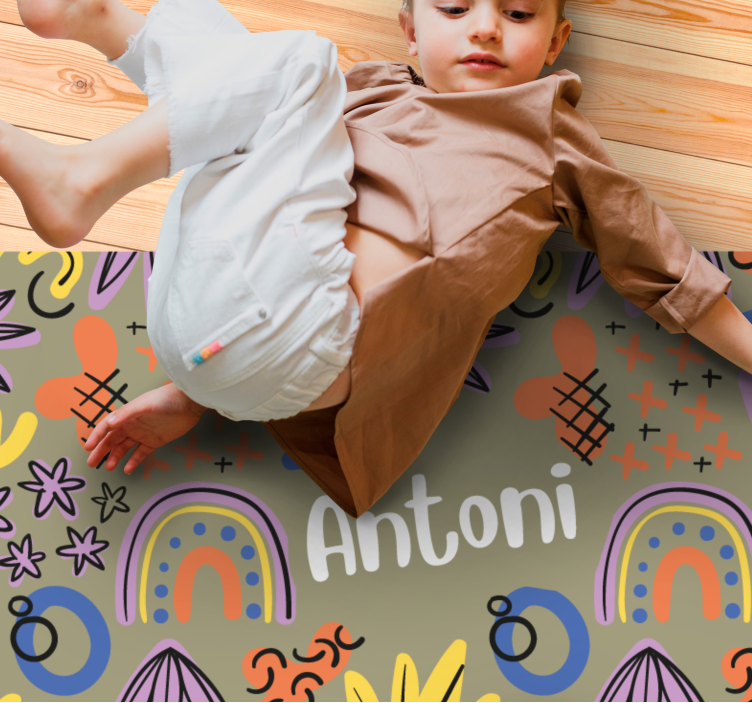 Alții covor de vinil modele colorate de curcubeu - TenStickers