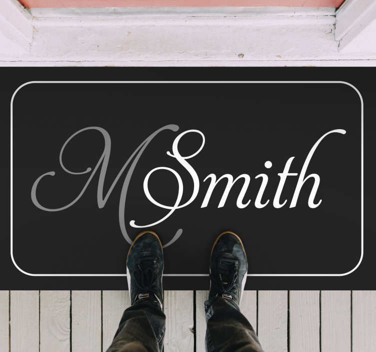 Covor de vinil cu nome monograma personalizabila - TenStickers