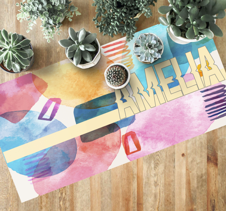 Covor de vinil cu nome nume personalizat - TenStickers