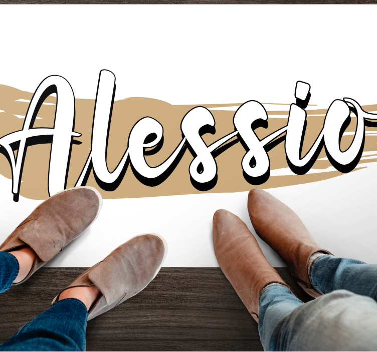 Covor de vinil cu nome design abstract elegant - TenStickers