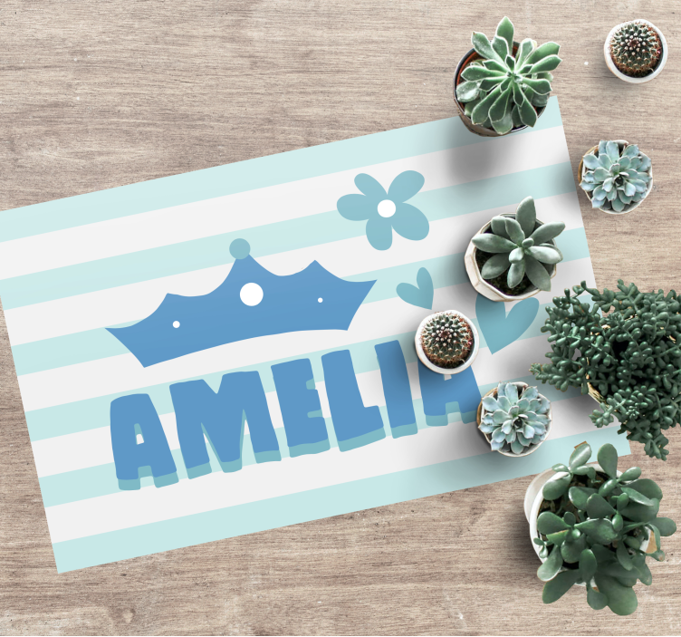 Covor de vinil cu nome plasarea numelui coroanei - TenStickers