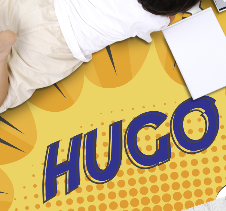 Covor de vinil cu nome soare erou personalizat - TenStickers