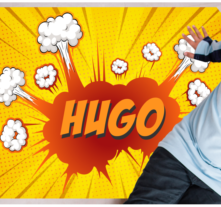 Covor de vinil cu nome explozie de benzi desenate cu nume - TenStickers