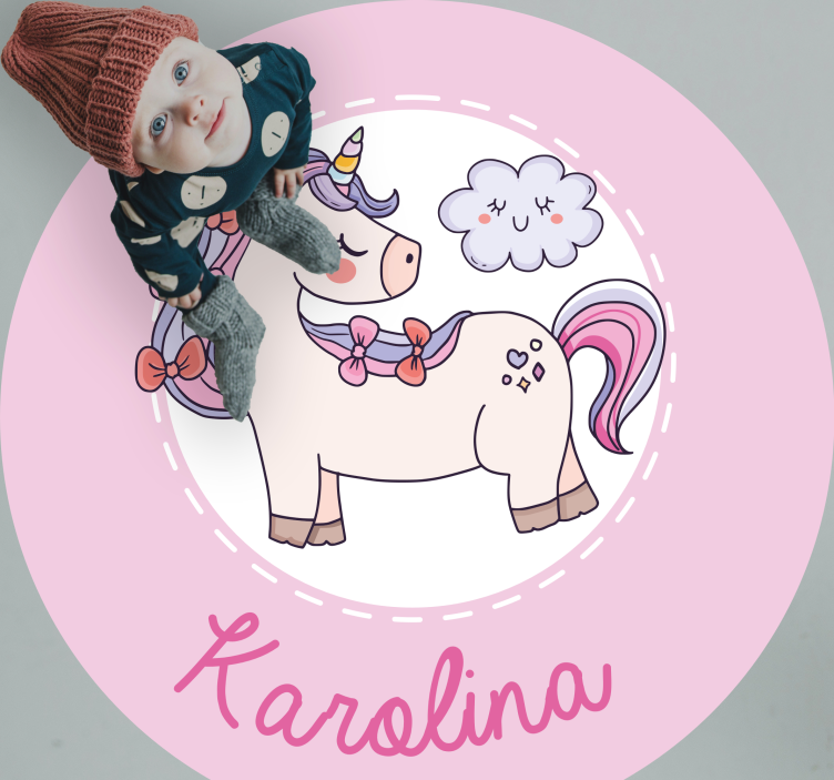Covor de vinil cu nome unicorn cu nume - TenStickers