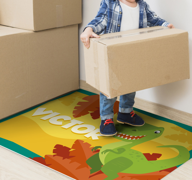 Covor din vinil dinozaur cu nume - TenStickers