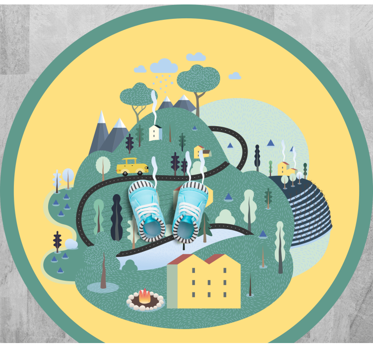 Covor de vinil drumuri călătorie peisagistică jucăușă - TenStickers