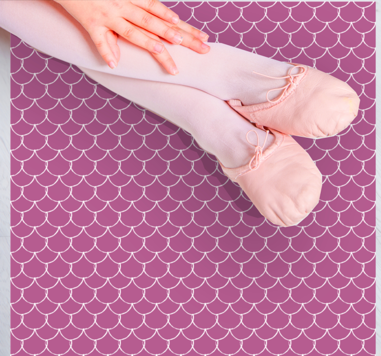 Covor din vinil solz de sirenă roz - TenStickers
