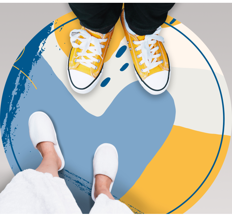 Covor de vinil efect de piatră artă circulară - TenStickers