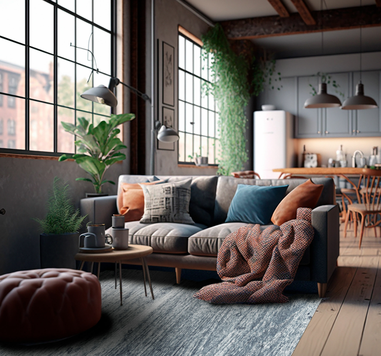 Covor de vinil cu efect de piatră efectul cimentului cu dungi - TenStickers