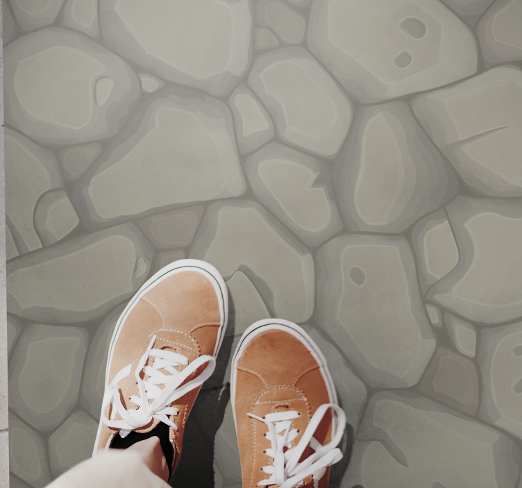 Covor de vinil efect de piatră potecă cu pietricele - TenStickers