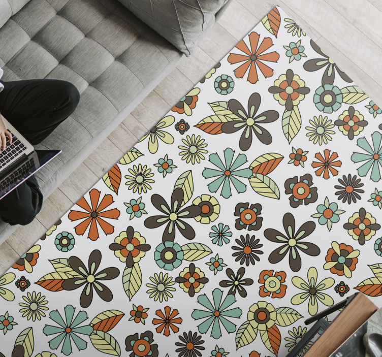 Covor de vinil epocă design retro al anilor '70 - TenStickers