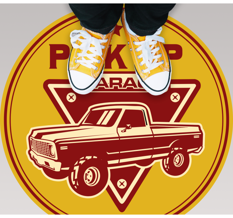 Covor de vinil epocă garaj clasic pentru camionete - TenStickers