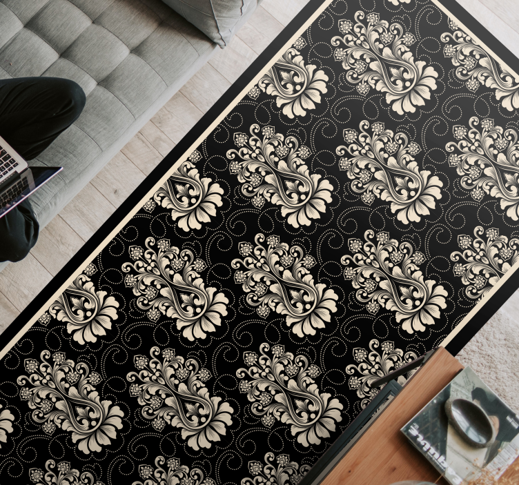Covor de vinil epocă model floral baroc - TenStickers