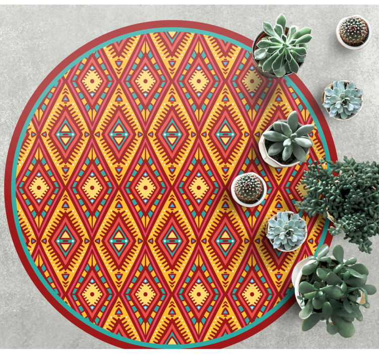 Covor de vinil etnic element tribal geometric - TenStickers