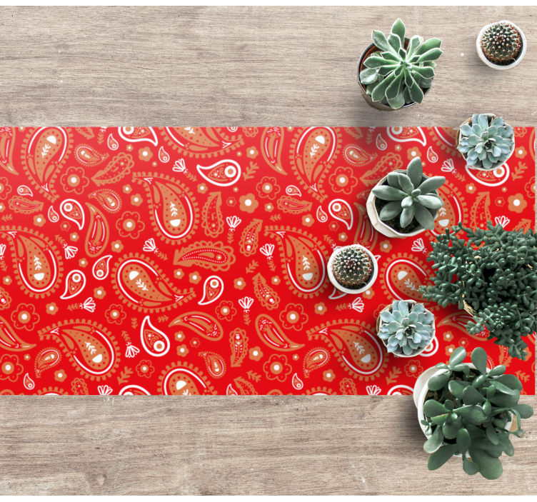 Covor de vinil mozaic imprimeu paisley vibrant - TenStickers