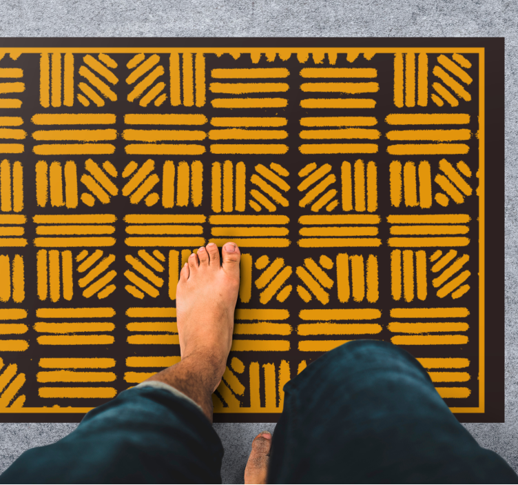 Covor de vinil etnic model geometric abstract - TenStickers