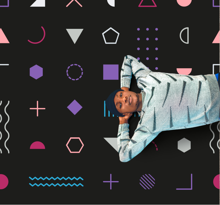 Covor de vinil geometric afișaj de forme jucăușe - TenStickers