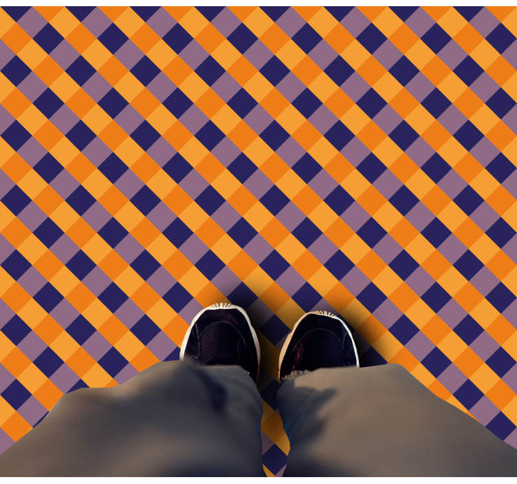 Covor vinil vărgat blocuri de culori diagonale - TenStickers