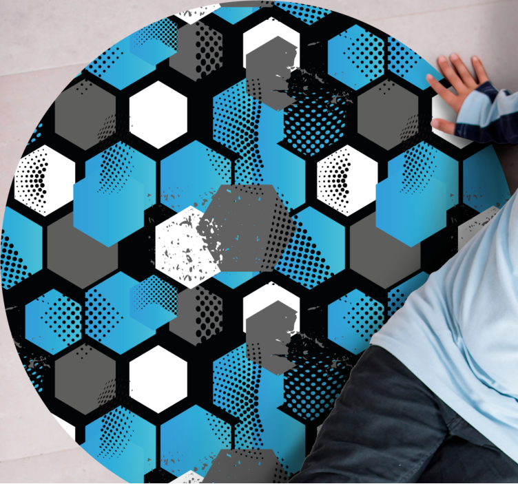 Covor de vinil geometric boost model hexagonal - TenStickers