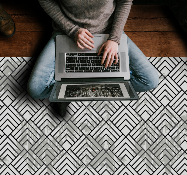 Covor de vinil geometric chevron geometric - TenStickers