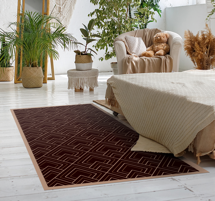 Covor vinil dormitor compoziție neagră - TenStickers