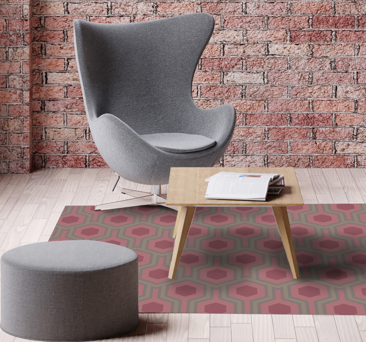 Covor de vinil geometric configurație fagure de miere - TenStickers