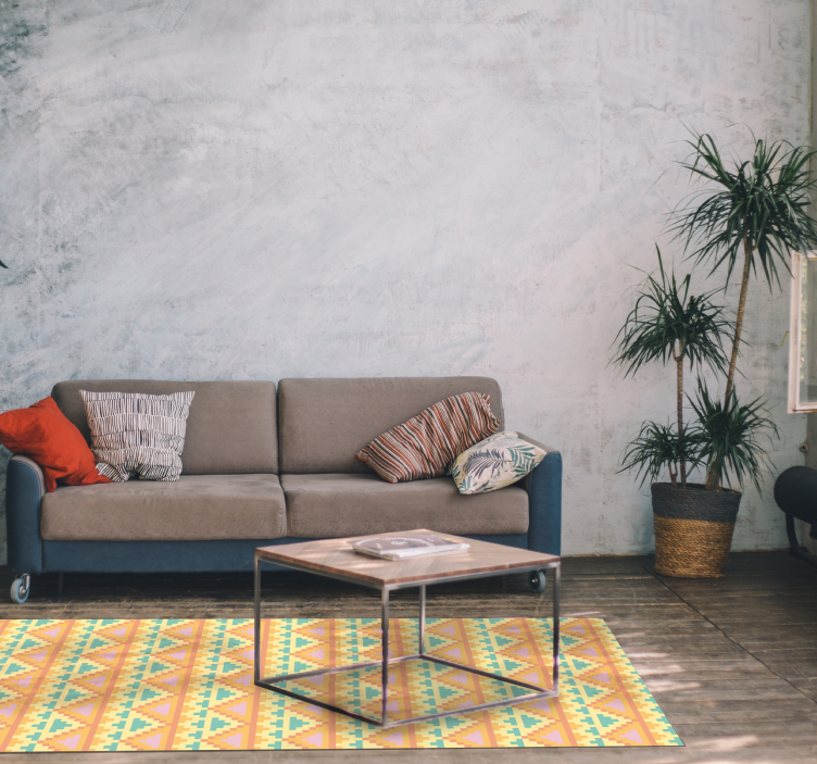 Covor de vinil geometric decor cu model tribal - TenStickers