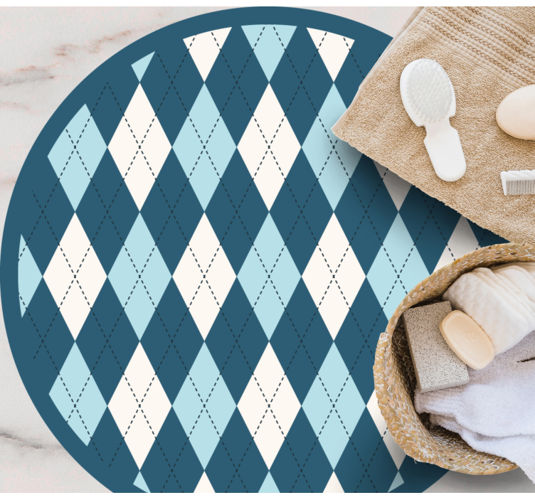 Covor de vinil geometric eleganță model diamant - TenStickers