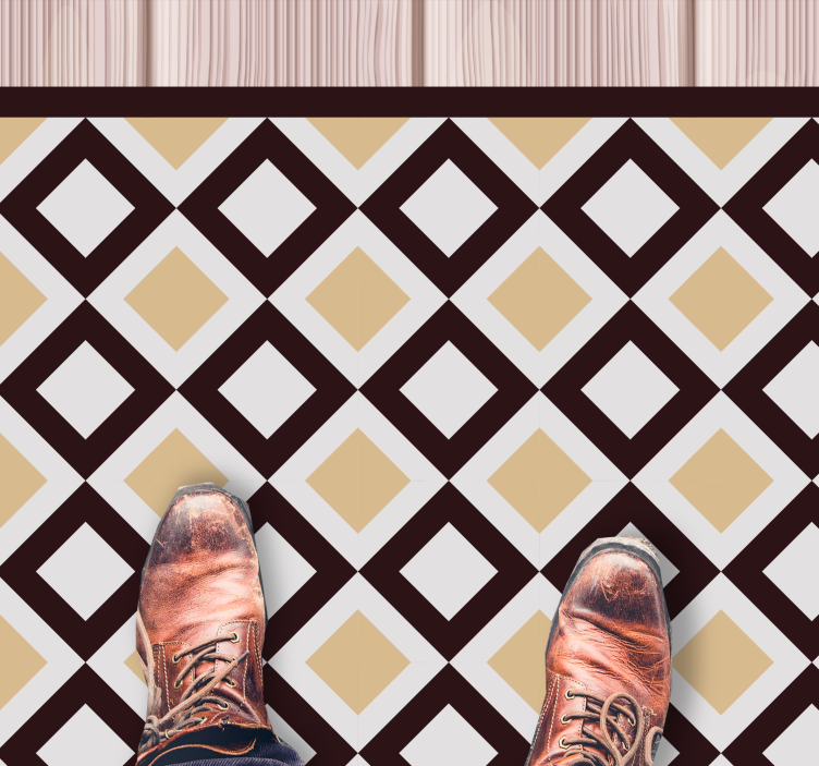 Covor de vinil geometric elementul diamant - TenStickers