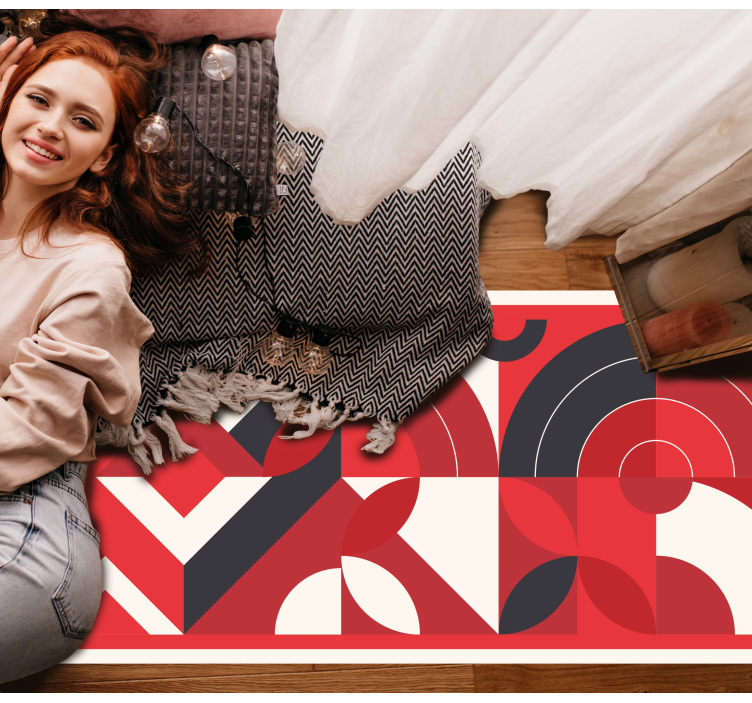 Covor de vinil geometric forme abstracte îndrăznețe - TenStickers