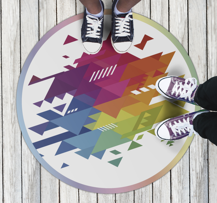 Covor de vinil geometric forme geometrice colorate - TenStickers