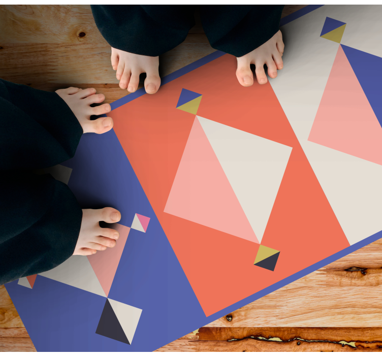 Covor de vinil geometric forme moderne abstracte - TenStickers