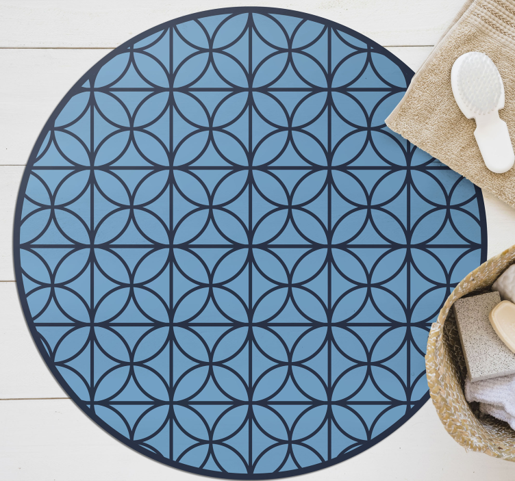 Covor de vinil geometric geometric circular - TenStickers