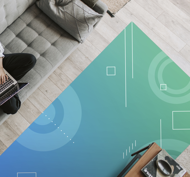 Covor de vinil geometric gradient geometric abstract - TenStickers