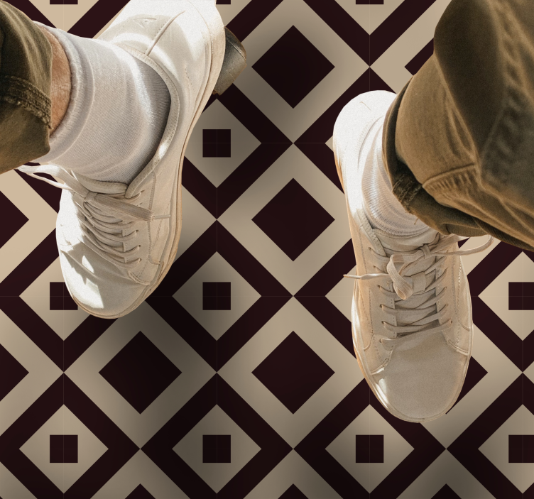 Covor de vinil geometric ilustrație cu model de diamant - TenStickers