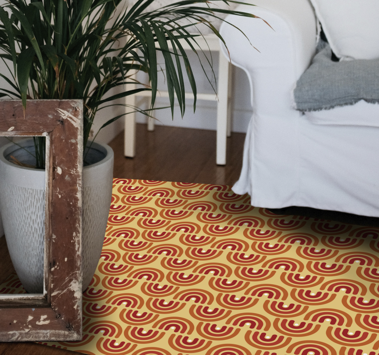 Covor de vinil geometric model de valuri colorate - TenStickers