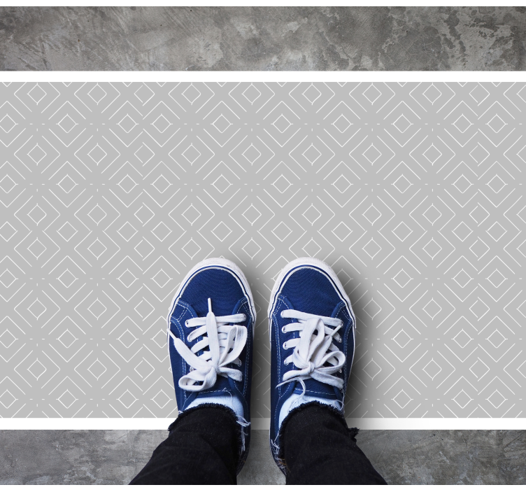 Covor vinil dormitor diamante gri elegante - TenStickers